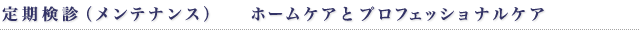 定期検診（メンテナンス）